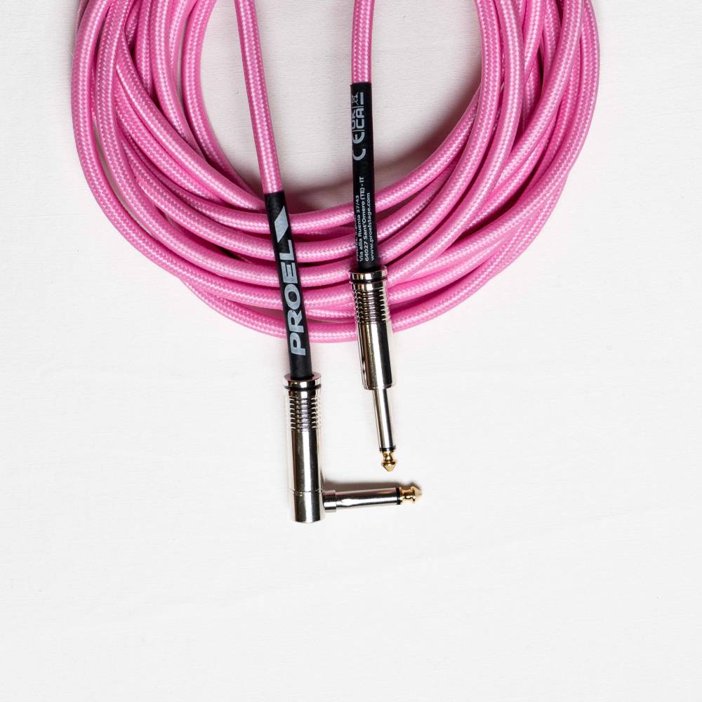 Proel BulkC Cotton Series Instrument Cable - Pink 3m