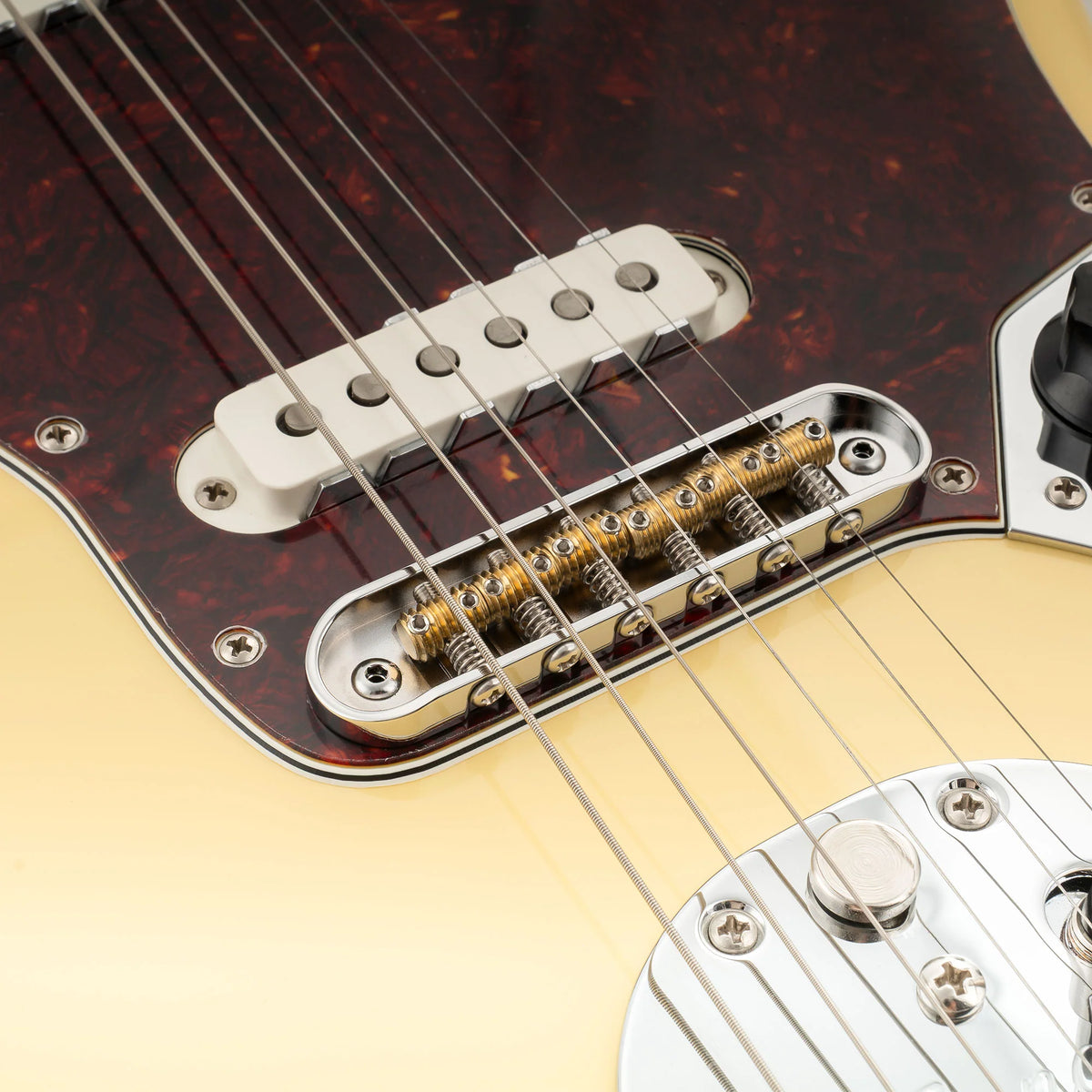 Musiclily Ultra BJ003 55mm Offset Bridge with Full Solid Brass Plate for Jazzmaster Jaguar Style Guitars