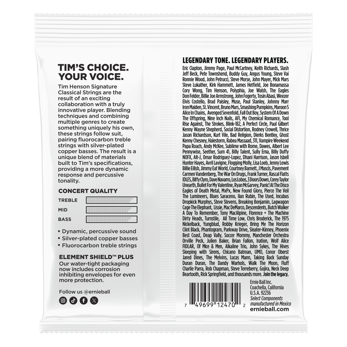 Ernie Ball Tim Henson Signature Classical Strings