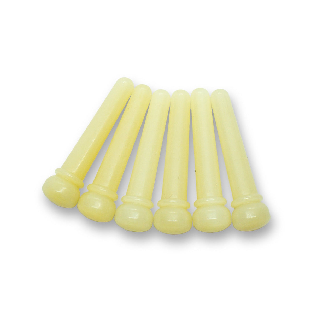 Bone Bridge Pins x6 (Unbleached, No Dot, Unslotted) - Parts - WM Guitars
