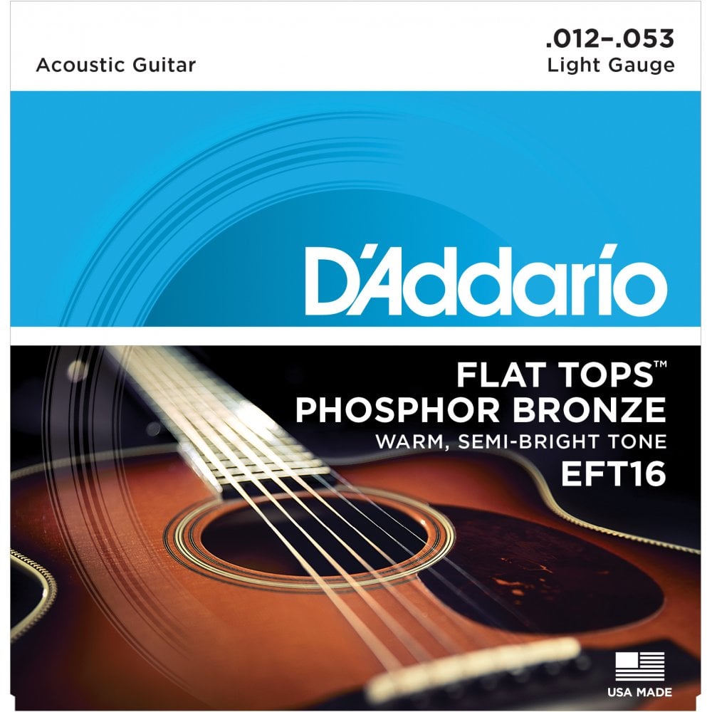 D'Addario Flat Tops Phosphor Bronze Acoustic Strings