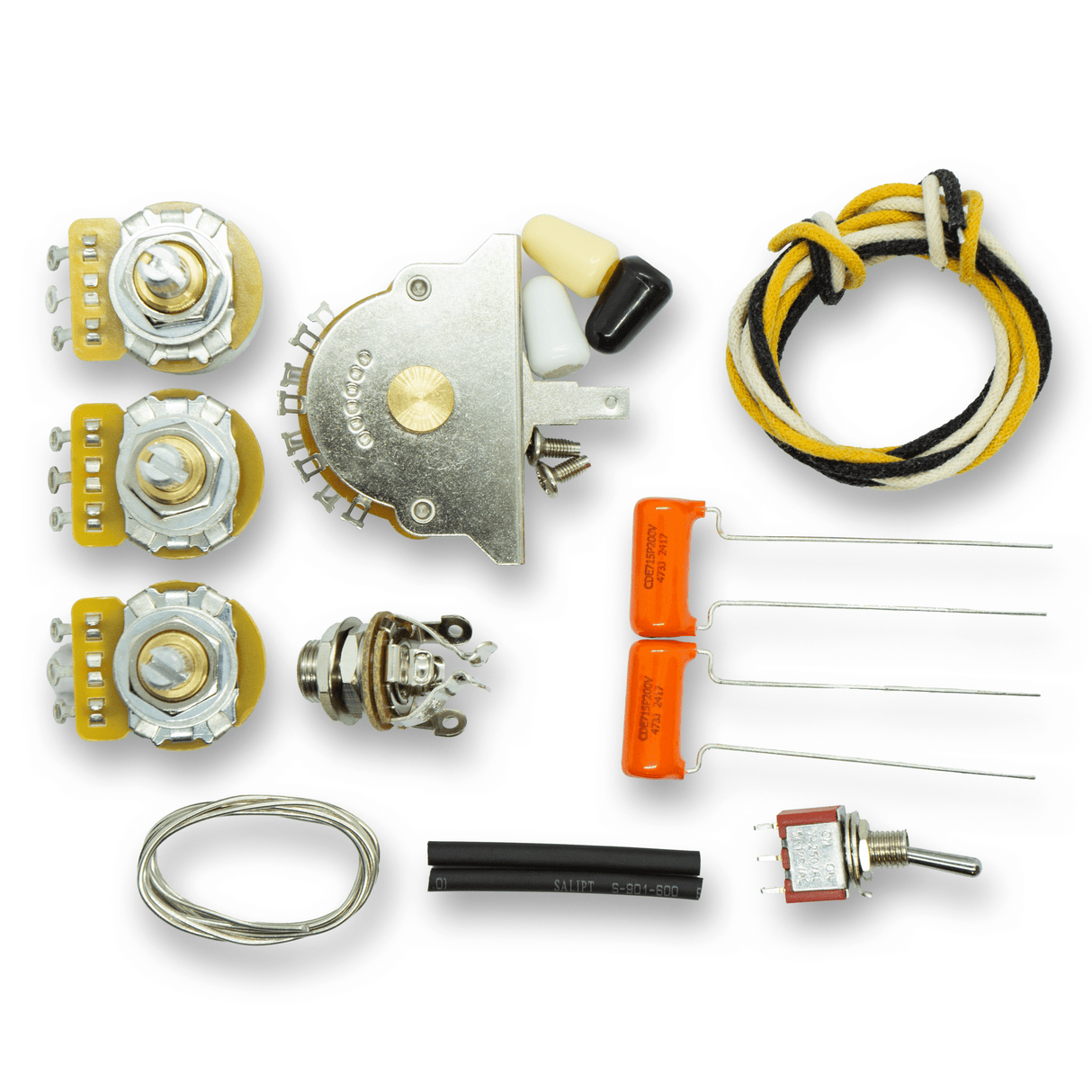 Deluxe Stratocaster Gilmour Mod Wiring Upgrade Kit (CTS, Sprague, Oak Grigsby, Puretone) - Parts - WM Guitars