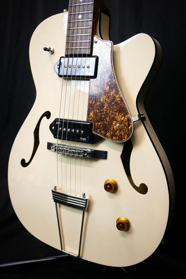 Godin 5th Ave TL Kingpin P90 Trans Cream Hollow Body Electric Guitar - Electric Guitars - Godin
