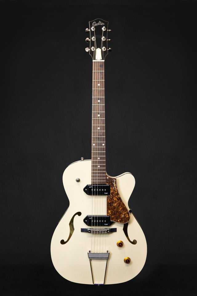 Godin 5th Ave TL Kingpin P90 Trans Cream Hollow Body Electric Guitar - Electric Guitars - Godin