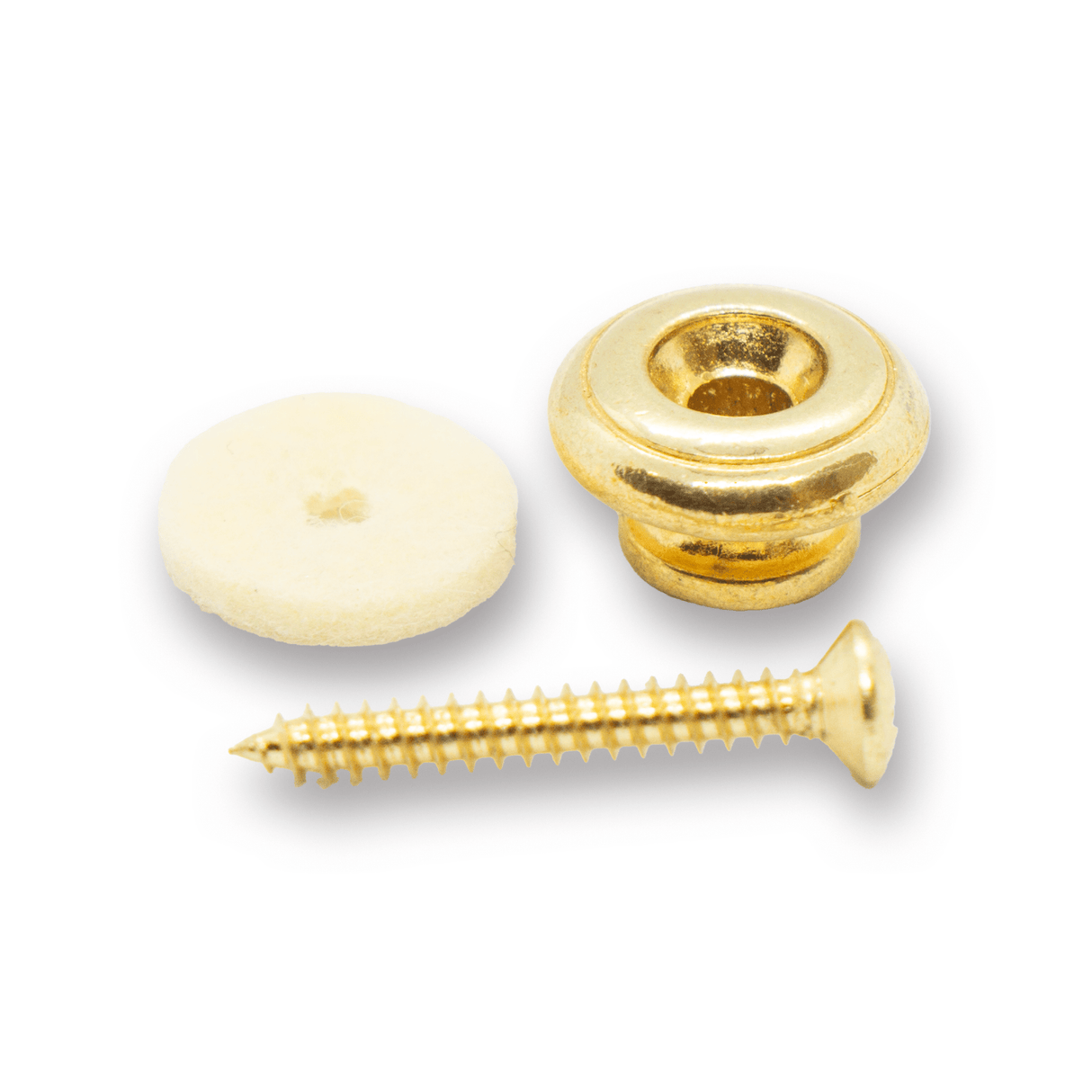 Telecaster Style Strap Button + Washer & Screw Set (Gold) x 2 - Parts - WM Guitars