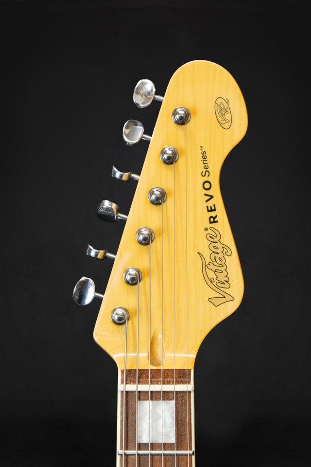 Vintage REVO Series 'Deluxe' Guitar Greenburst - Electric Guitars - Vintage