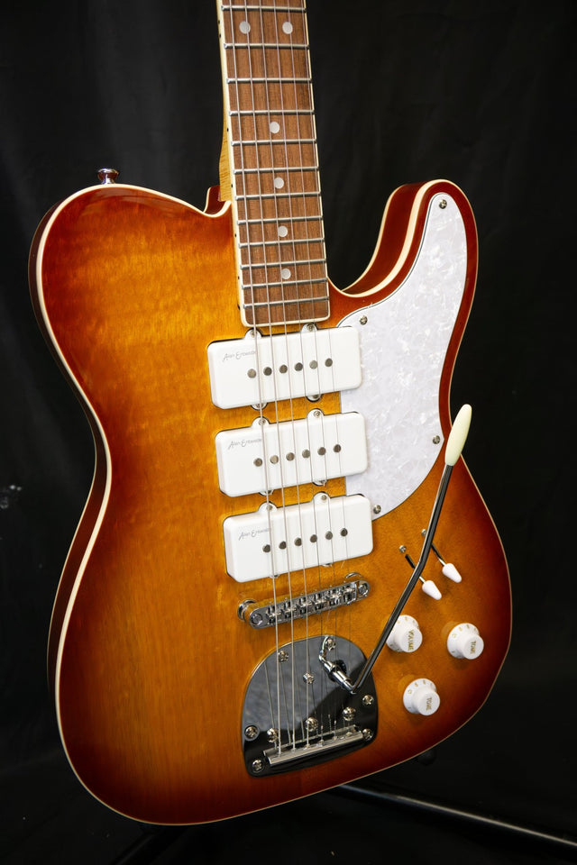 Vintage REVO Series 'Trio' Electric Guitar Honeyburst - Electric Guitars - Vintage