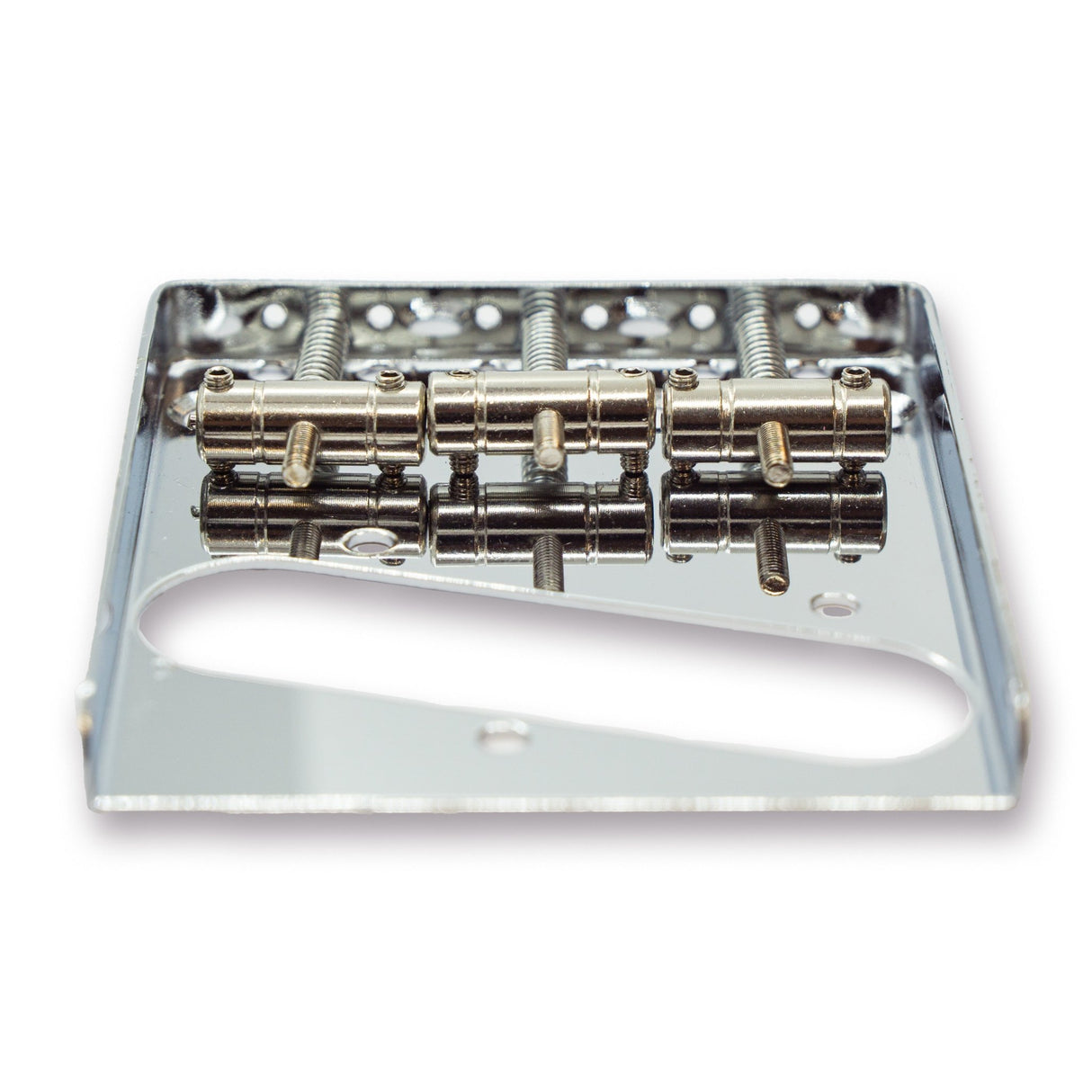 Vintage Telecaster Style Ashtray Bridge with 3 Saddles - Parts - WM Guitars