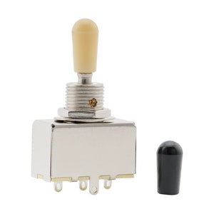 3-Way Enclosed Toggle Switch Pickup Selector Black/Cream - Parts - WM Guitars