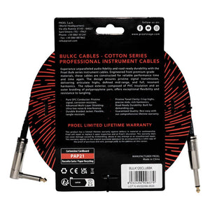 Proel BulkC Cotton Series Instrument Cable - Black 6m