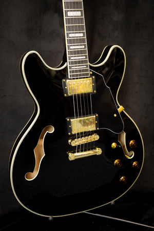 Gould Union Black GE50BK Semi-Hollow Guitar