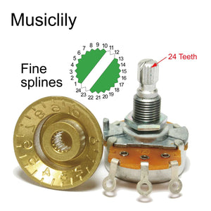 Musiclily Pro HD Audio (Log) Brass Imperial Medium Split Shaft 500k Pot