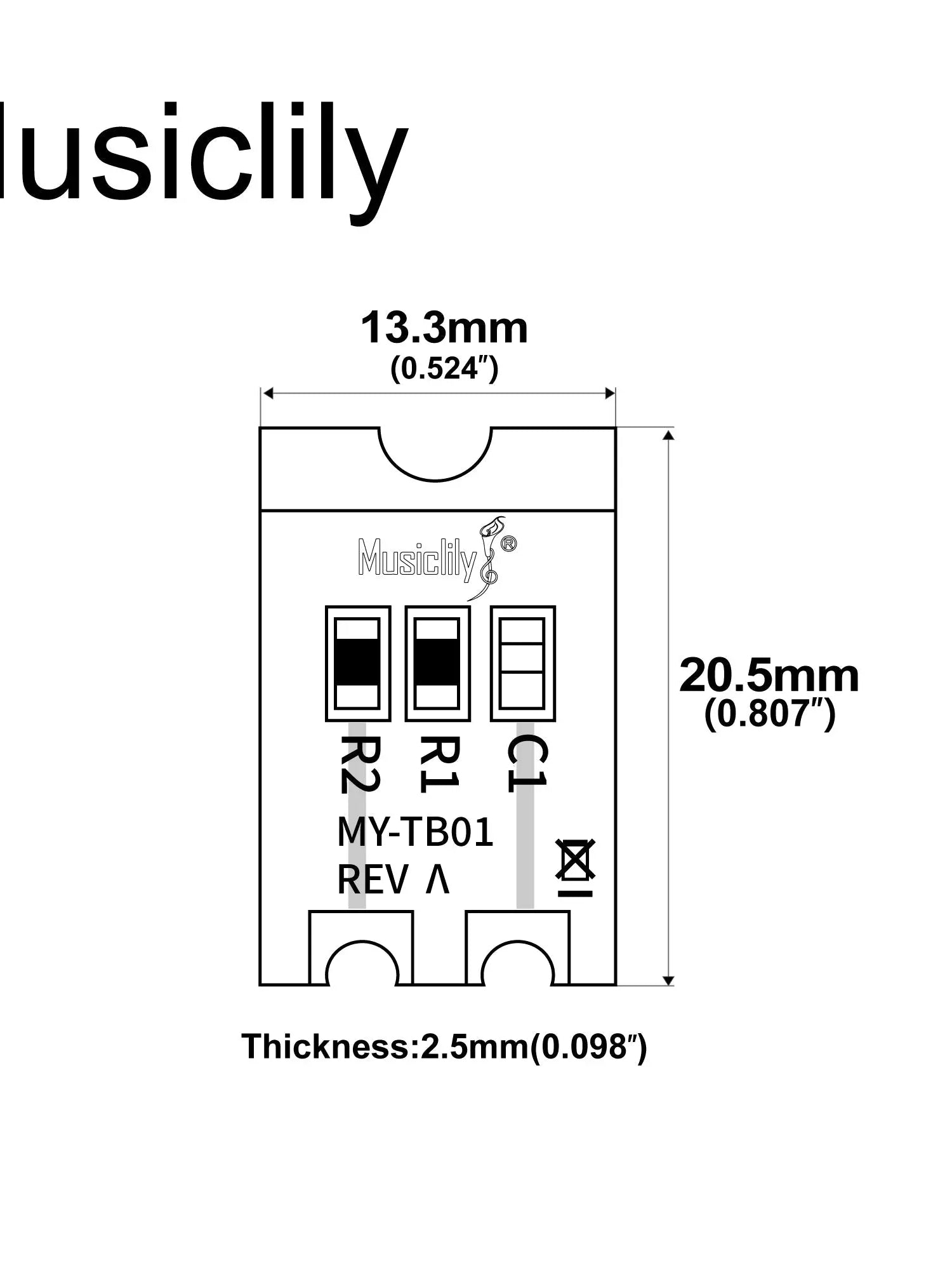 Musiclily Pro PCB Treble Bleed Mod with X7R Capacitor