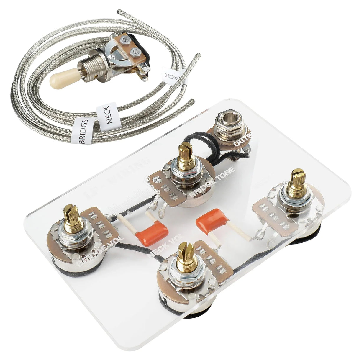 Musiclily Pro LP STD Modern 60s Pre-wired Harness Kit for LP Style Electric Guitar