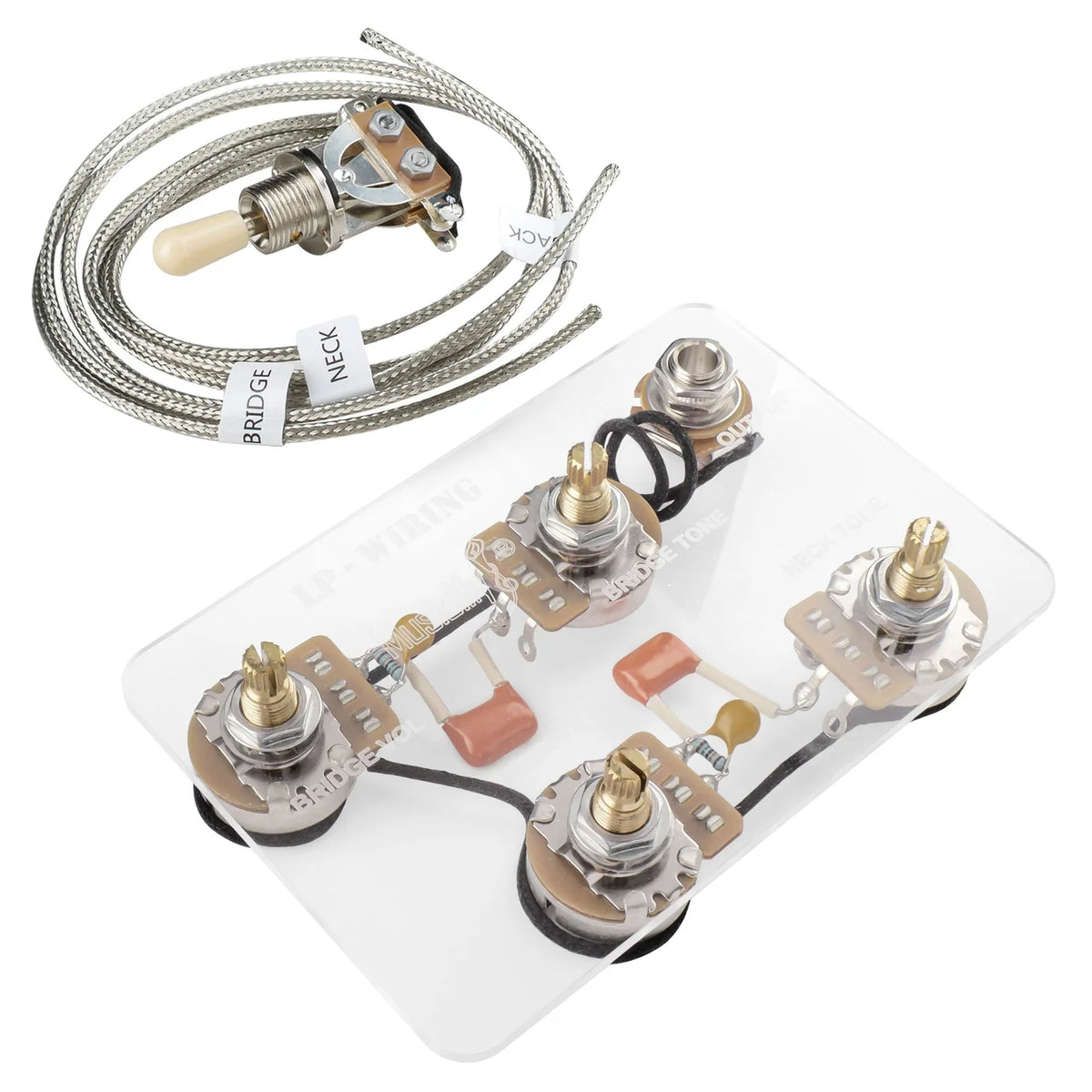Musiclily Pro LP STD Modern 60s Pre-wired Wring Harness Kit Upgrade LP Style Electric Guitar