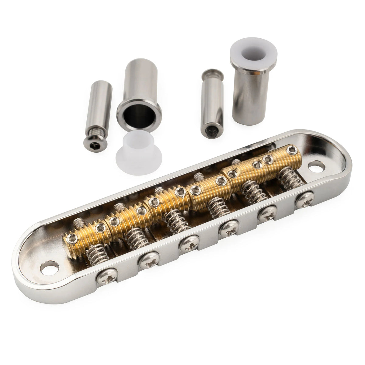 Musiclily Ultra BJ003 55mm Offset Bridge with Full Solid Brass Plate for Jazzmaster Jaguar Style Guitars