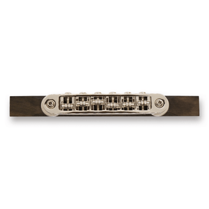 Archtop Roller Tune - O - Matic Ebony Base Stainless Steel Bridge (Various Finishes) - Parts - WM Guitars