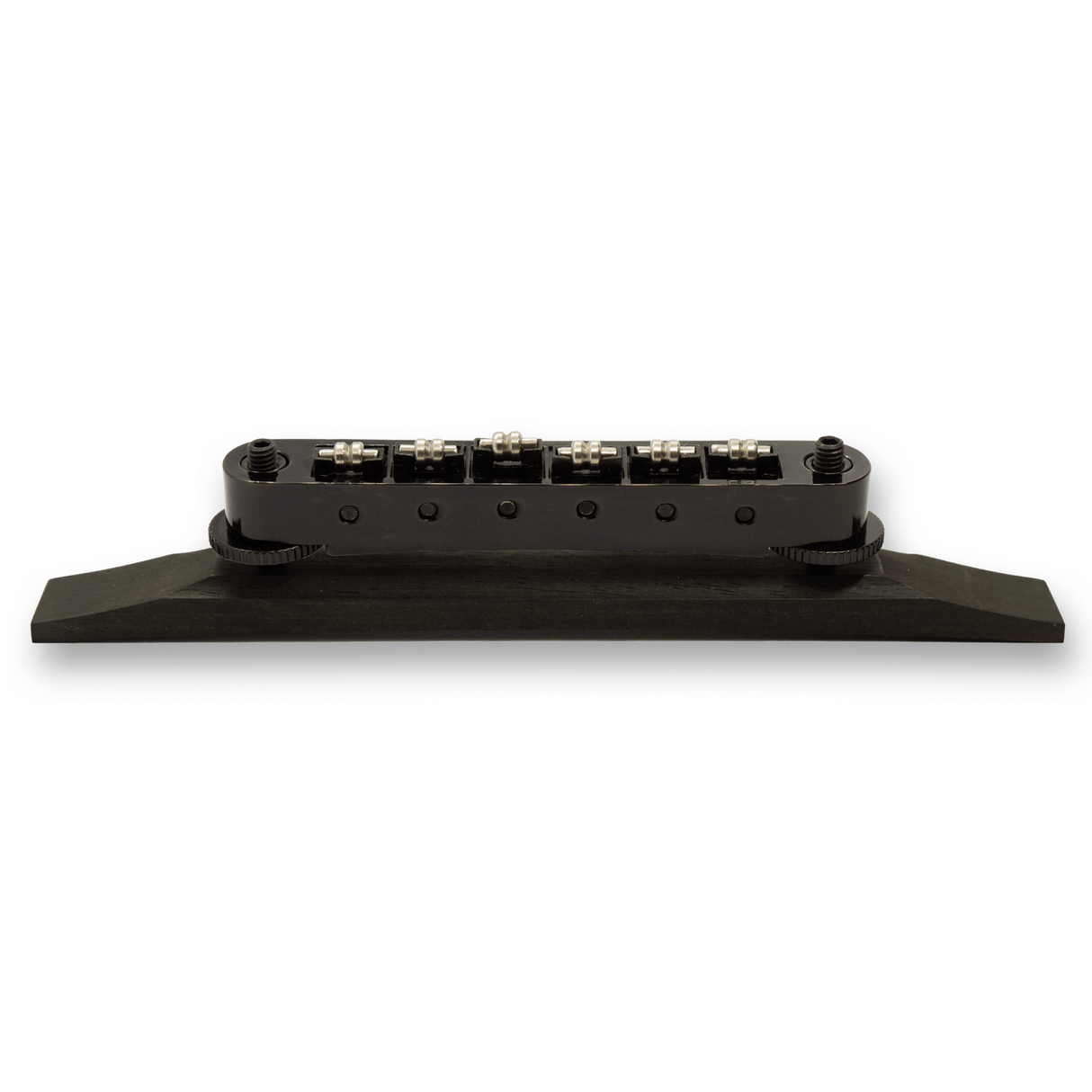 Archtop Roller Tune - O - Matic Ebony Base Stainless Steel Bridge (Various Finishes) - Parts - WM Guitars