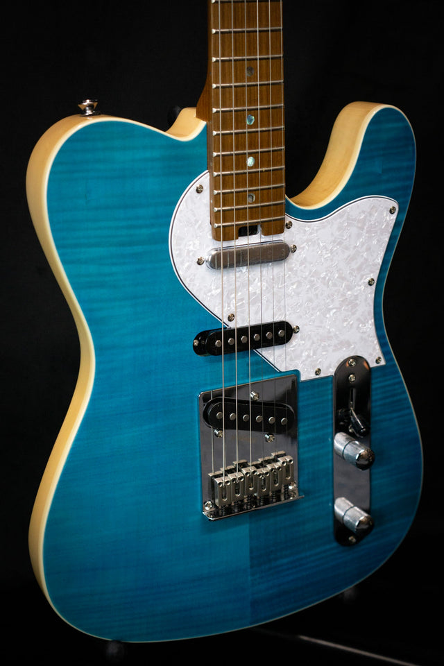 Aria Pro II 615 MK2 Nashville Electric Guitar Turquoise Blue - Electric Guitars - Aria