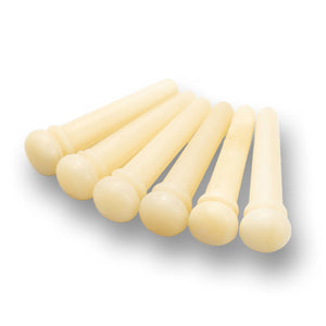 Camel Bone Bridge Pins x 6 (Unbleached) - Parts - WM Guitars