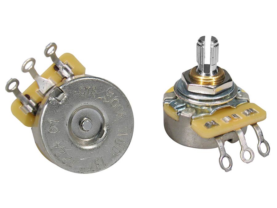 CTS Audio (Log) Pot Short Split Shaft Vintage Dimple 250k & 500k - Parts - CTS