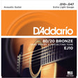 D'Addario 80/20 Bronze Acoustic Guitar Strings - Strings - D'Addario