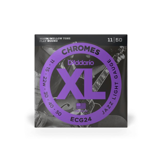 D'Addario XL Chromes Flat Wound Electric Guitar Strings - Strings - D'Addario