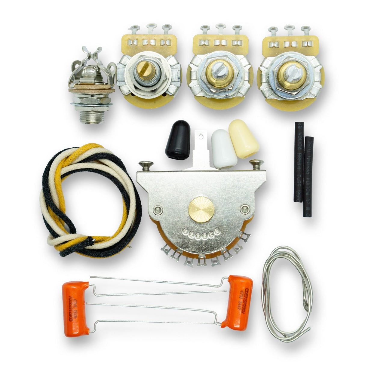 Deluxe Strat Wiring Upgrade Kit (CTS, Oak Grigsby, Puretone, Sprag) - Parts - WM Guitars