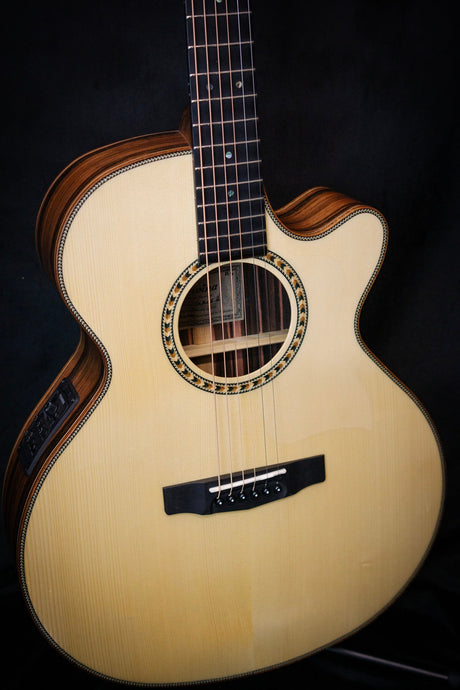 Dowina Danubius GACE DS Antique Series Electro - Acoustic Guitar (Dolomite Spruce & Ebony) - Acoustic Guitars - Dowina