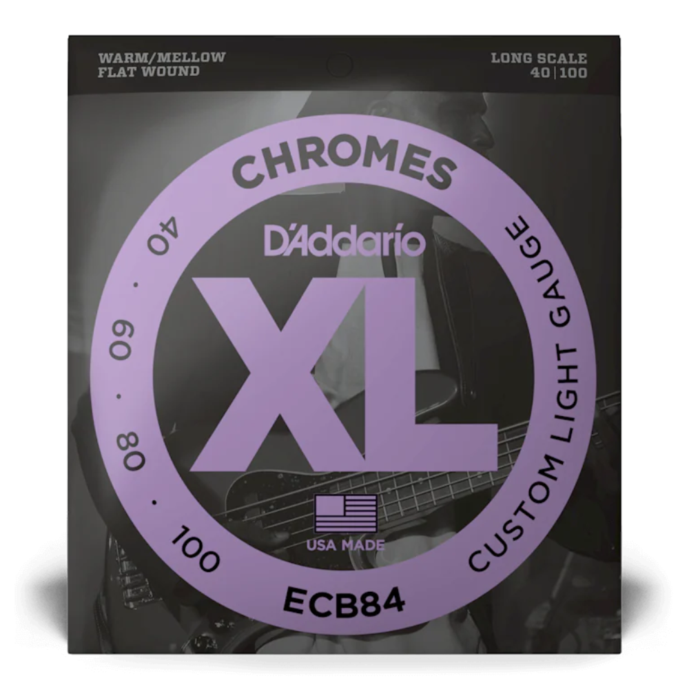D'Addario XL Chrome Flat Wound Bass Strings