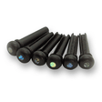 Ebony Bridge Pins x6 (Abalone or MOP Dot) - Parts - WM Guitars
