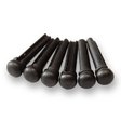 Ebony Bridge Pins x6 (No Dot) - Parts - WM Guitars