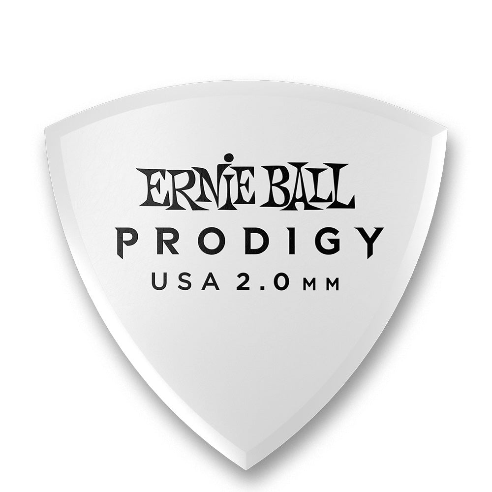 Ernie Ball Prodigy Guitar Picks Shield 2.0mm White (6 Pack) - Picks - Ernie Ball