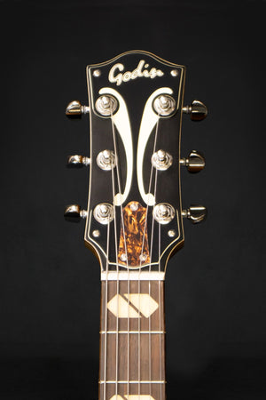 Godin 5th Avenue Jumbo P90 Hollow Body Guitar Harvest Gold - Hollow Body - Godin