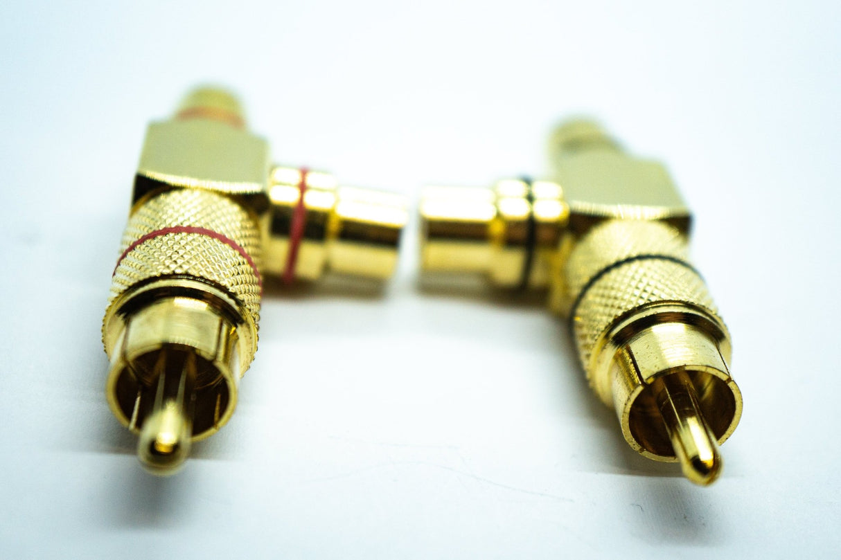 Gold Plated Phono Splitters - WM Guitars