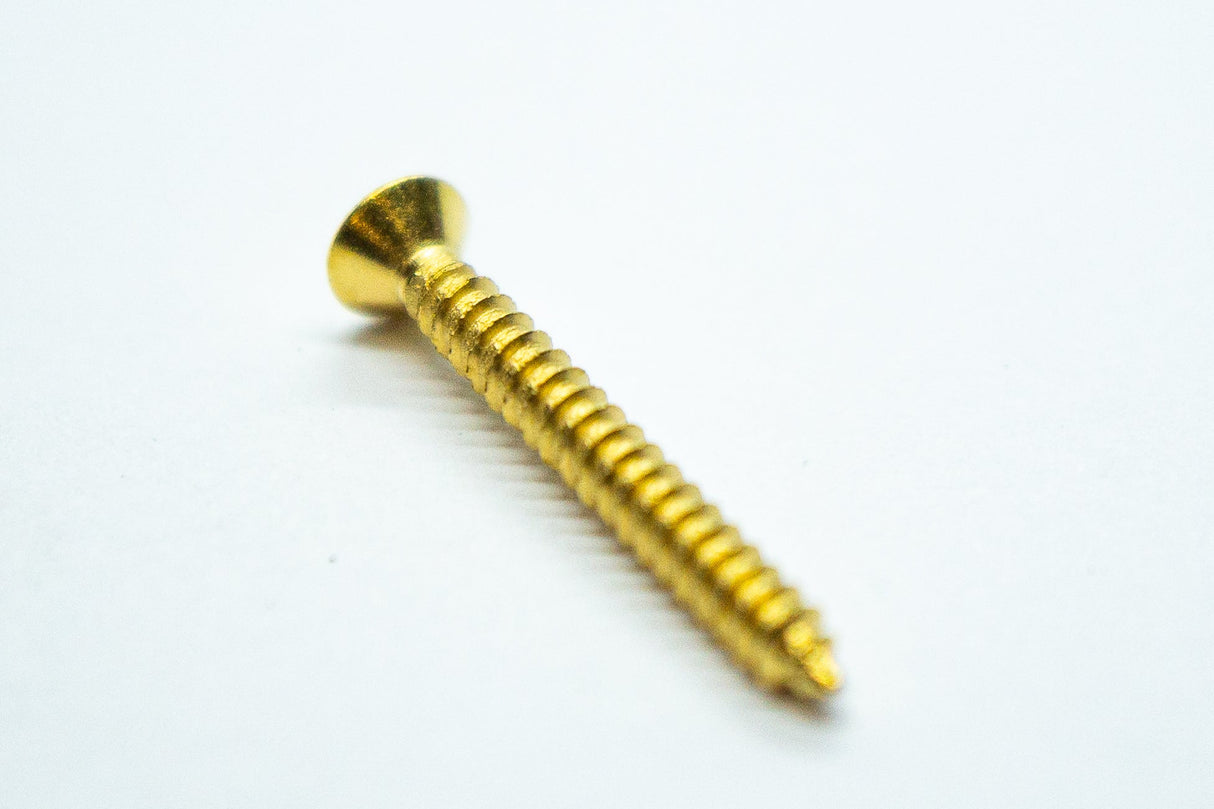 Humbucker Ring Screws (Gold) x 4 - Parts - WM Guitars