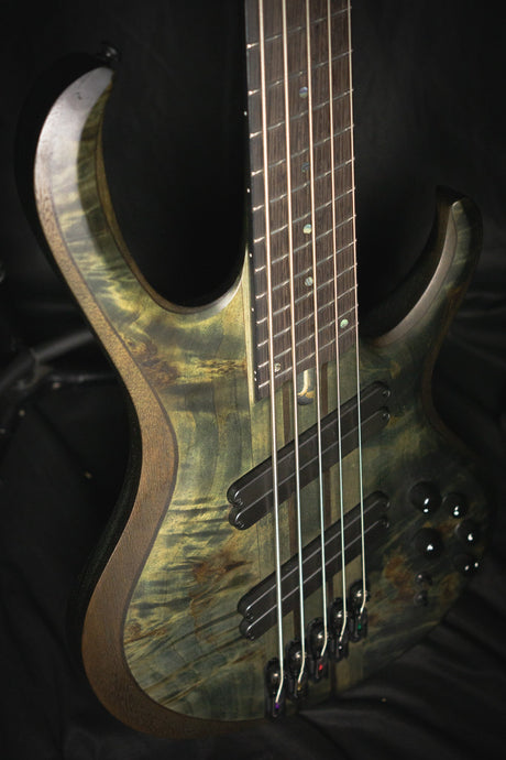 Ibanez BTB805MS Bass Workshop 5 String Active Bass Transparent Grey Flat (Pre - Owned) - Bass Guitars - Ibanez