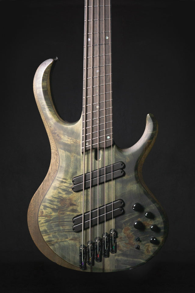 Ibanez BTB805MS Bass Workshop 5 String Active Bass Transparent Grey Flat (Pre - Owned) - Bass Guitars - Ibanez