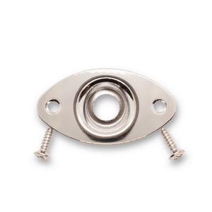 Jack Plate Oval 2 Hole (Various Finishes) - Parts - WM Guitars