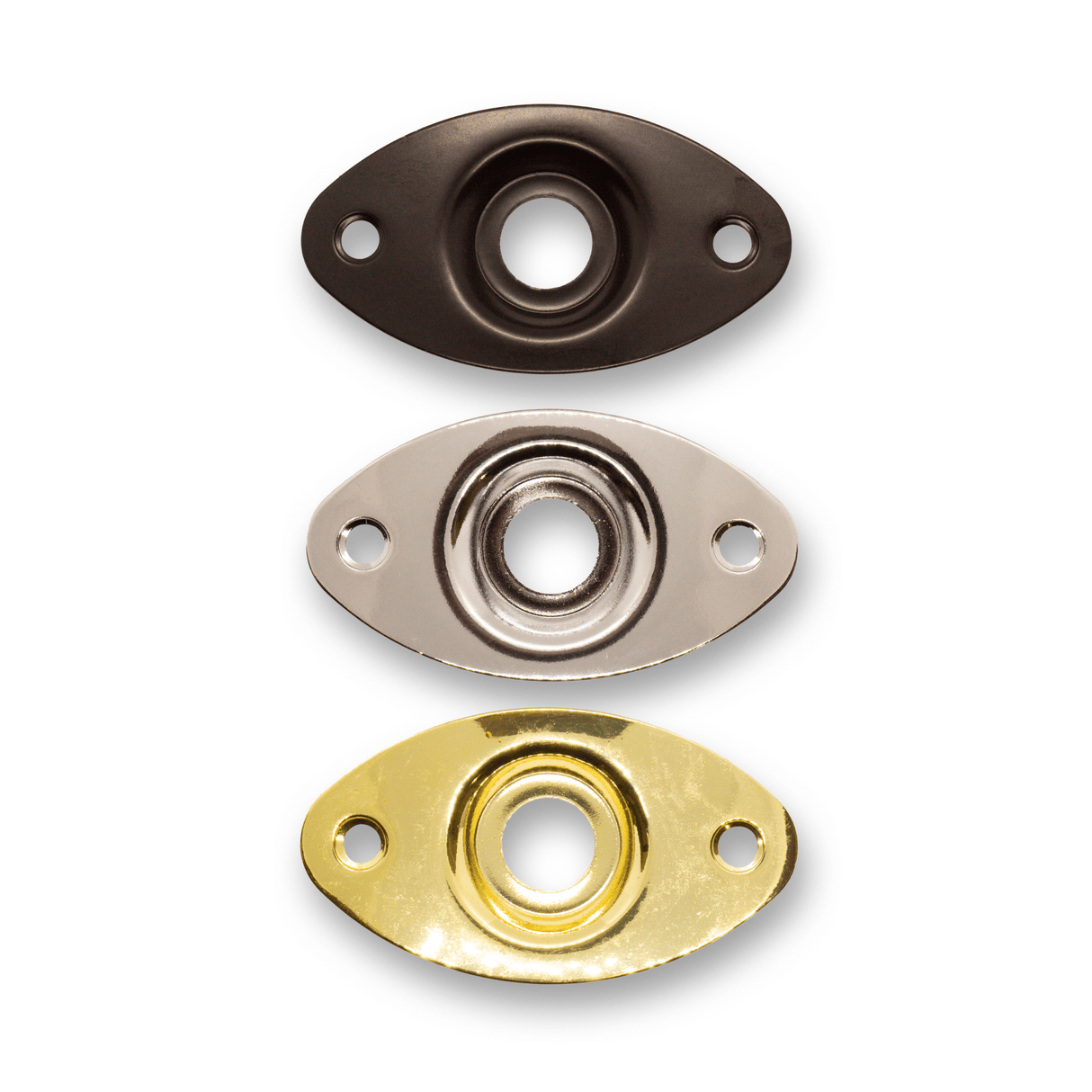 Jack Plate Oval 2 Hole (Various Finishes) - Parts - WM Guitars
