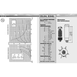 JJ Electronics Power - Amp Tube EL34 Amp Valve - Valves - JJ Electronic