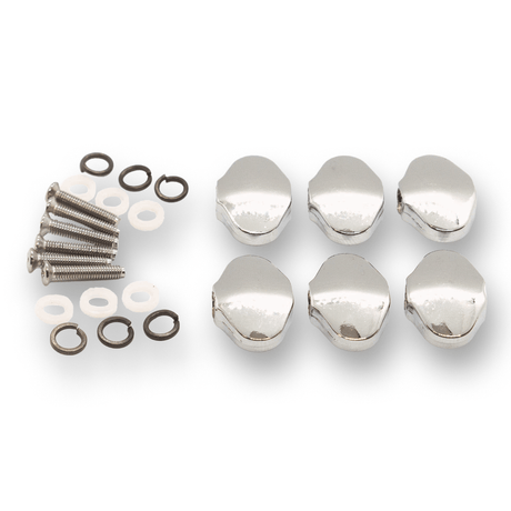 Machine Head Buttons and Fittings x6 Kluson Style (Various Finishes) - parts - WM Guitars