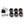Machine Head Buttons and Fittings x6 Schaller Style (Black or Chrome) - parts - WM Guitars