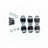 Machine Head Buttons and Fittings x6 Schaller Style (Black or Chrome) - parts - WM Guitars