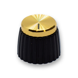 Marshall Style Potentiometer Knobs (Black & Gold) - Parts - WM Guitars