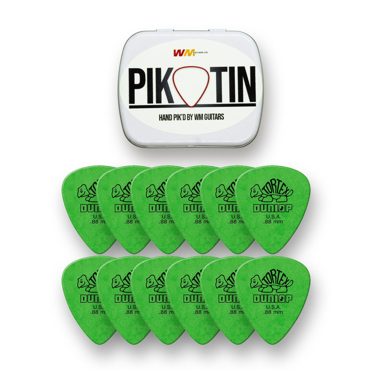 PikTin by WM Guitars 12x Dunlop Tortex Standard Picks (Multiple Sizes) - Picks - WM Guitars