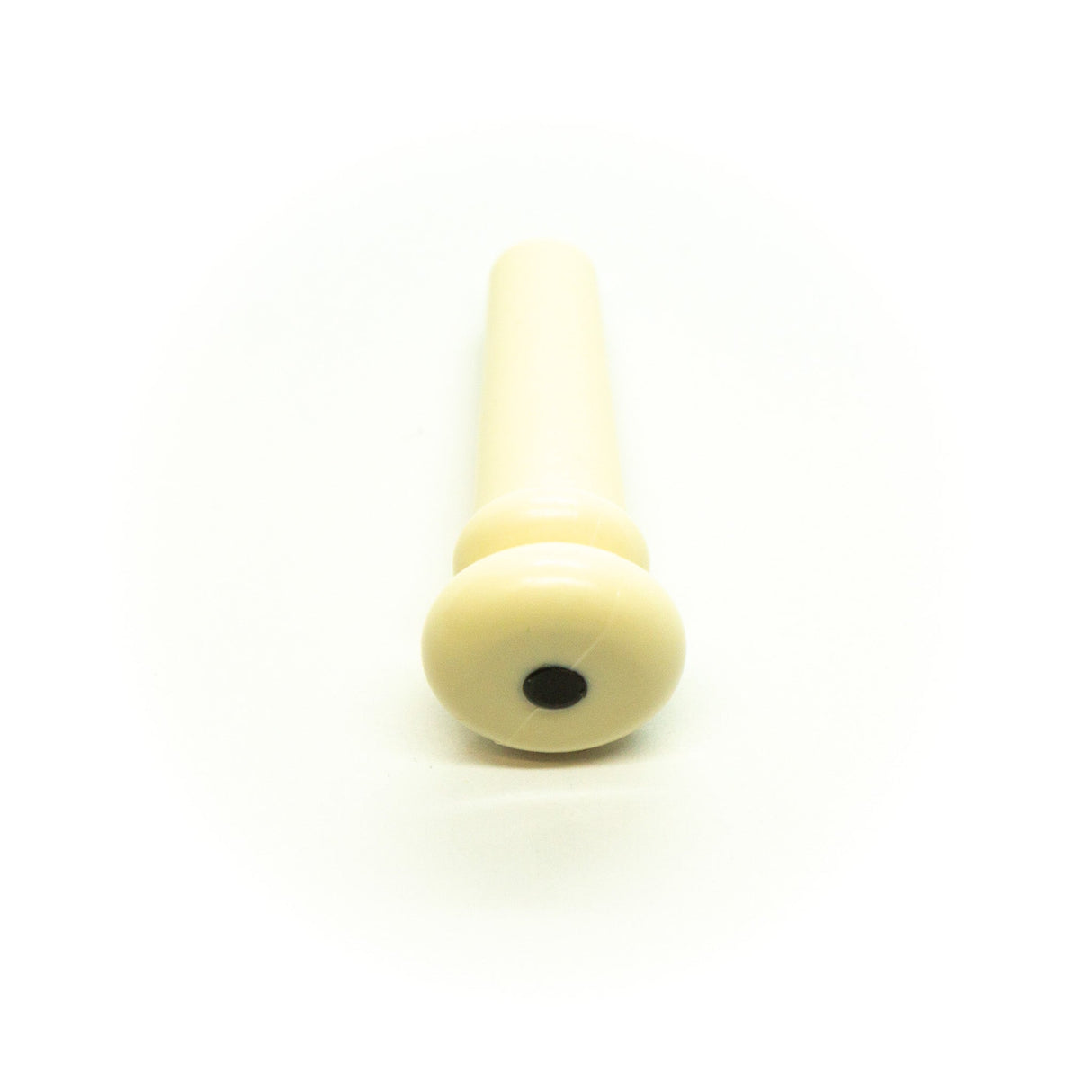 Plastic Guitar End Pin (White with black dot) - Parts - WM Guitars