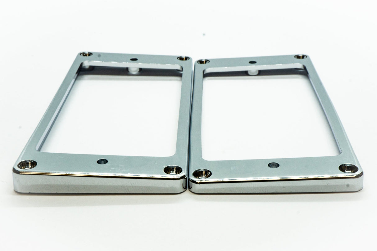 Plastic Humbucking Pickup Rings (Chrome) - WM Guitars