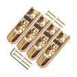 Set Of 4 Individual Bass Guitar Bridge Saddles (Gold) - Parts - WM Guitars