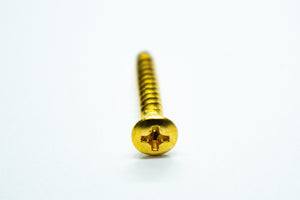 Strap Button + Washer & Screw Set x 2 (Gold) - Parts - WM Guitars